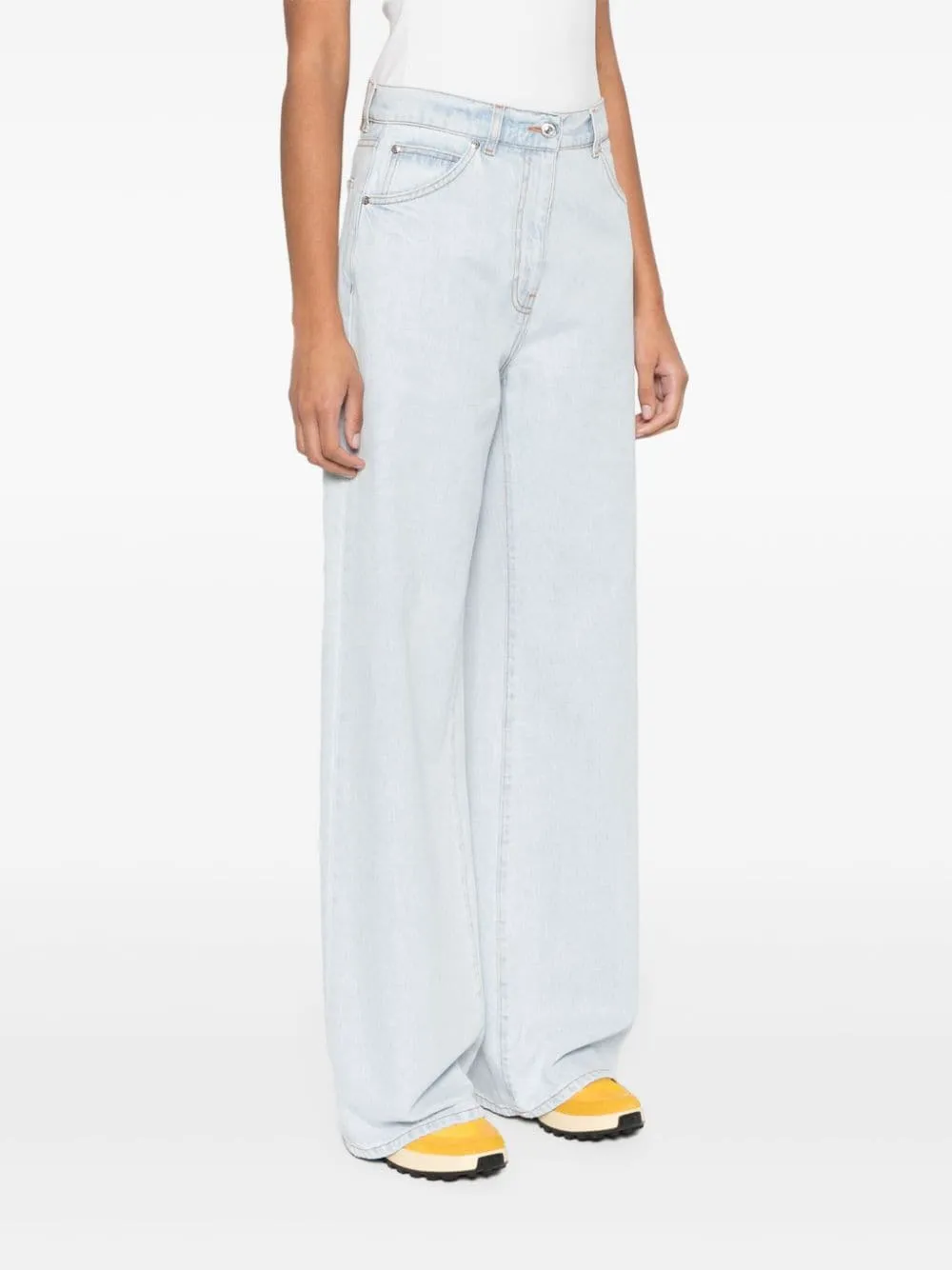 Logo Patch Wide-Leg Jeans