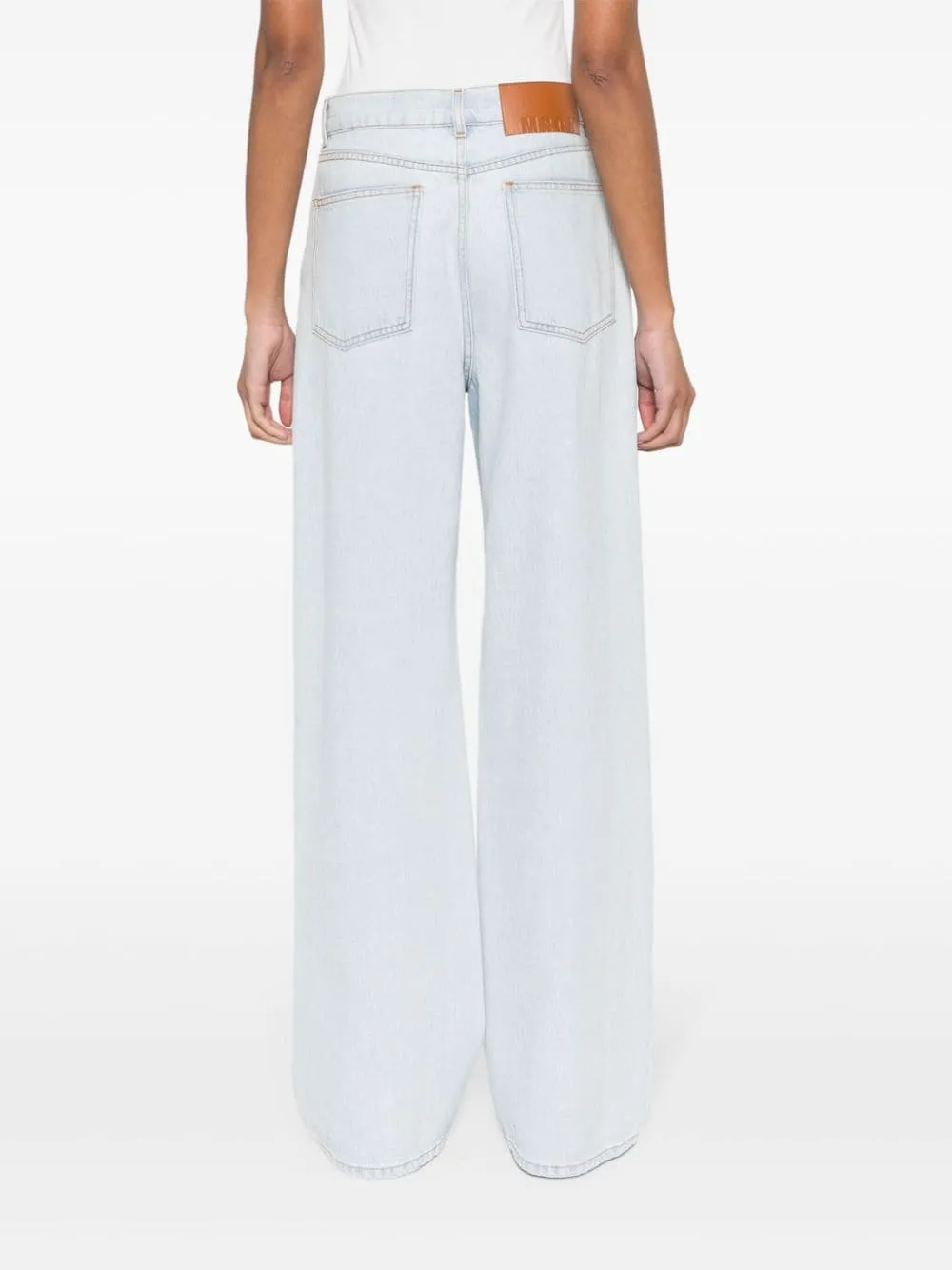 Logo Patch Wide-Leg Jeans