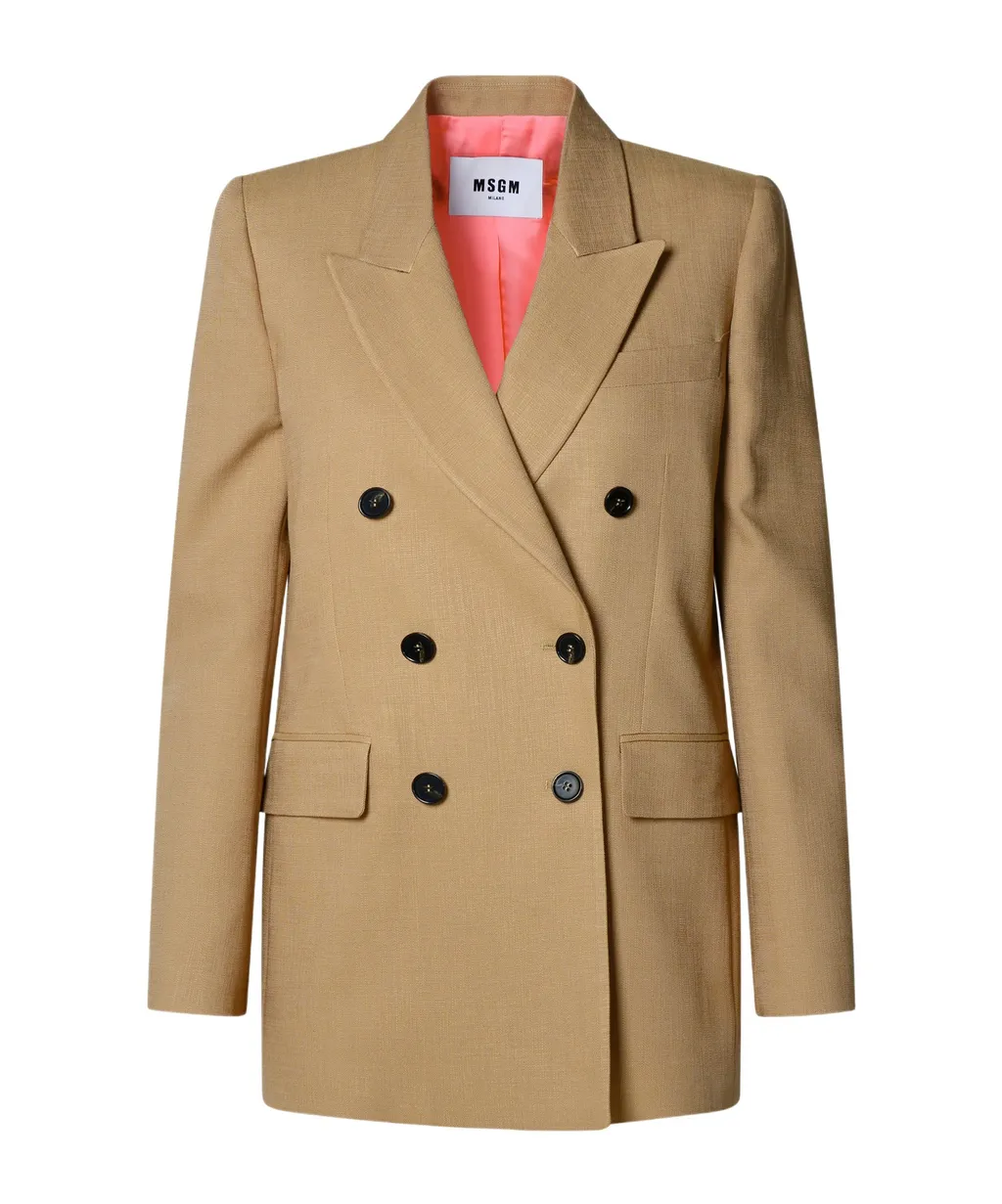 Double-Breasted Long Sleeved Blazer
