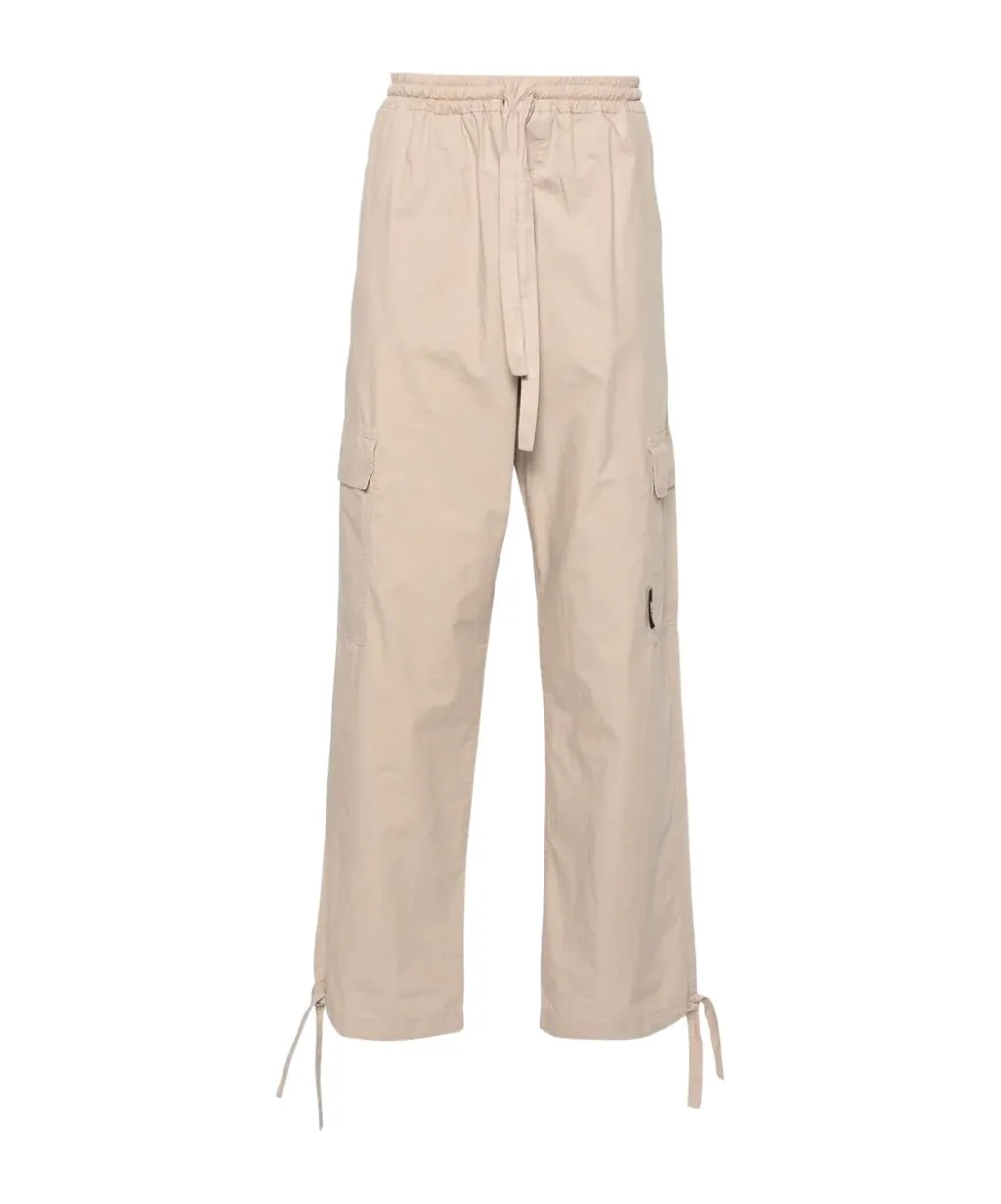 Straight-Leg Drawstring Cargo Trousers