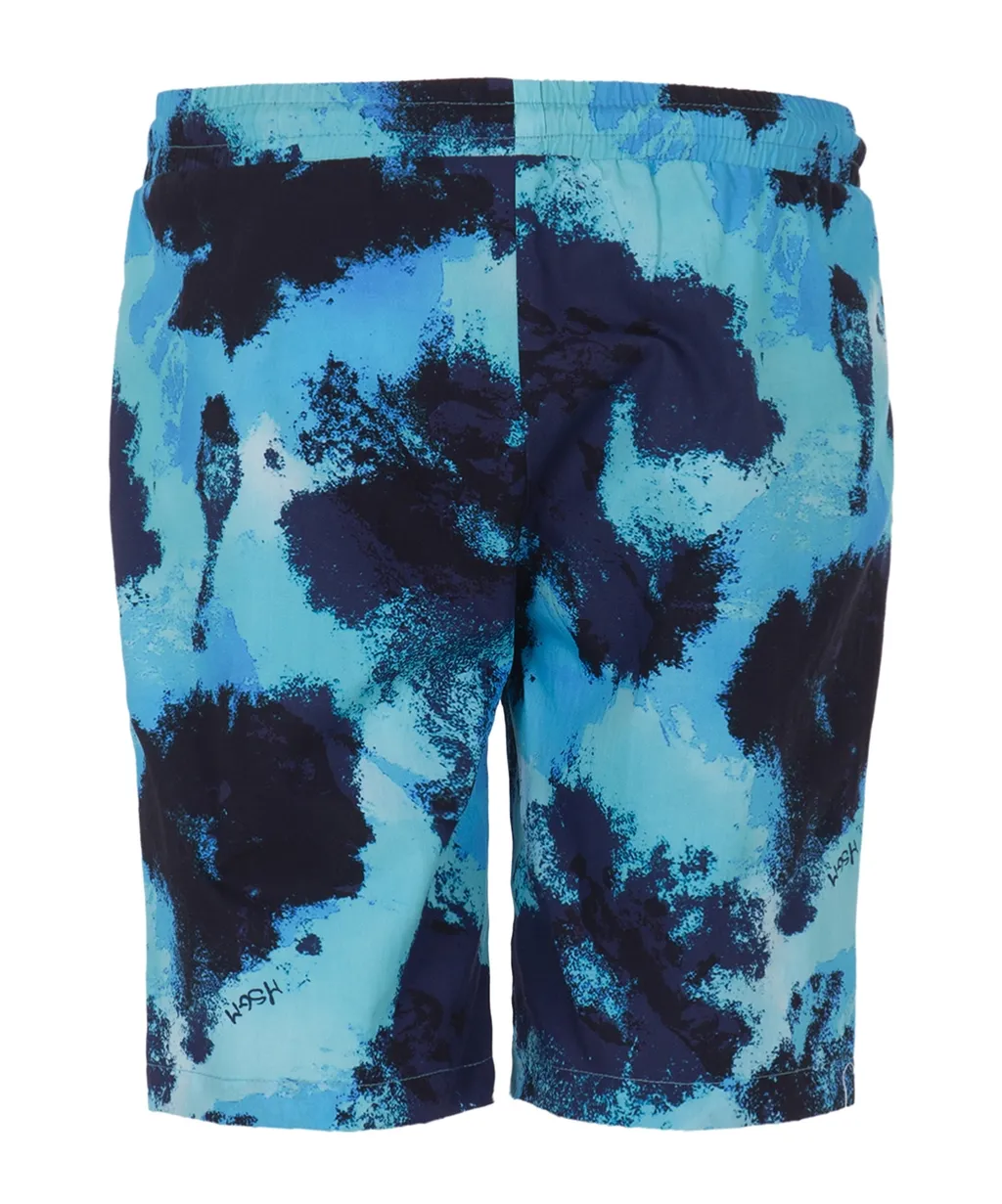 Bleached Elastic Waist Shorts