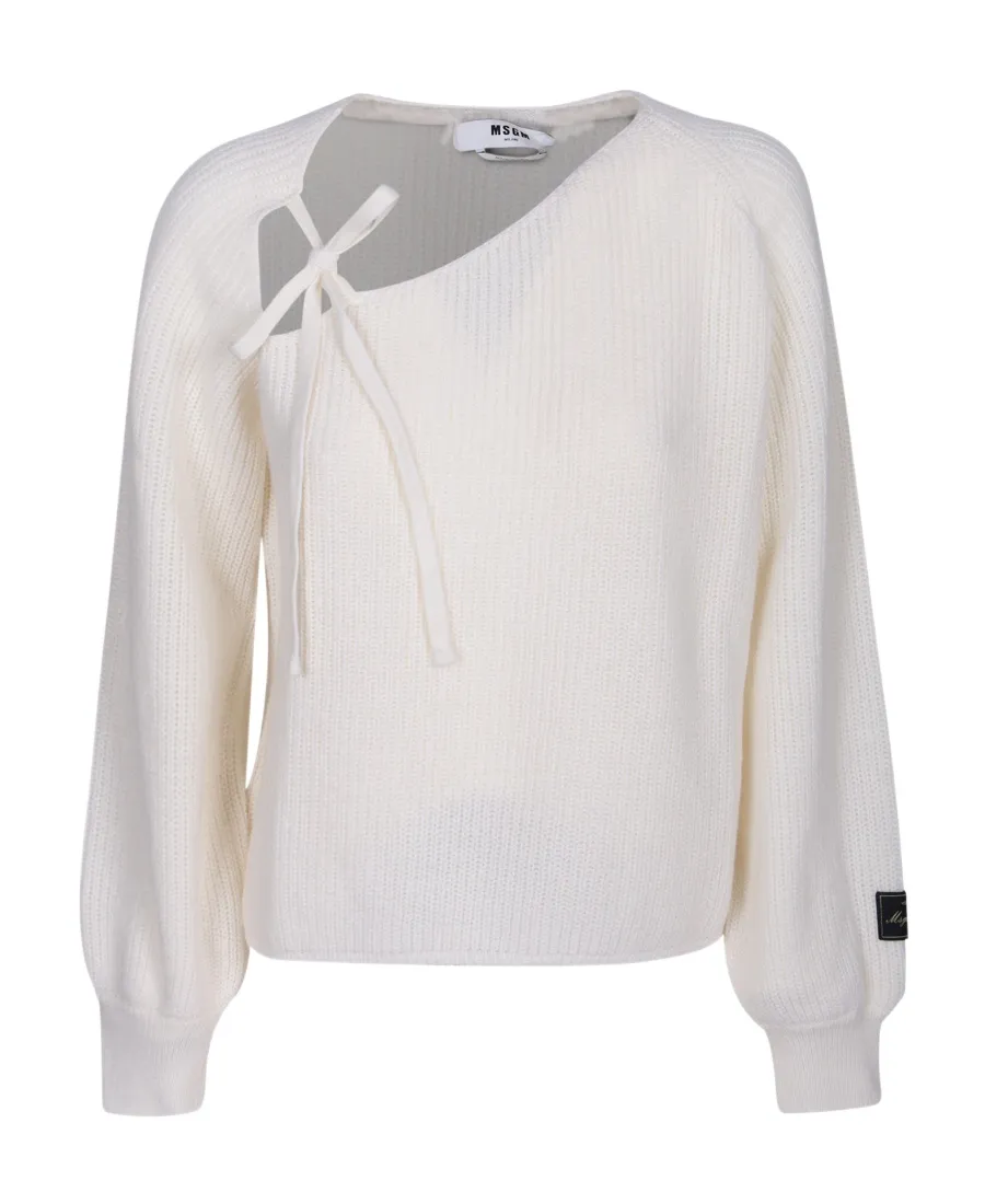 Tie-Detailed Knit Jumper