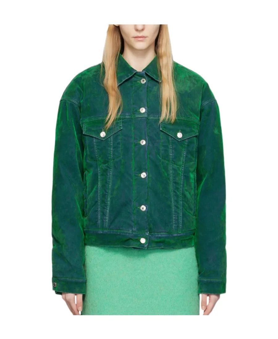 Lapel Long-Sleeved Denim Jacket