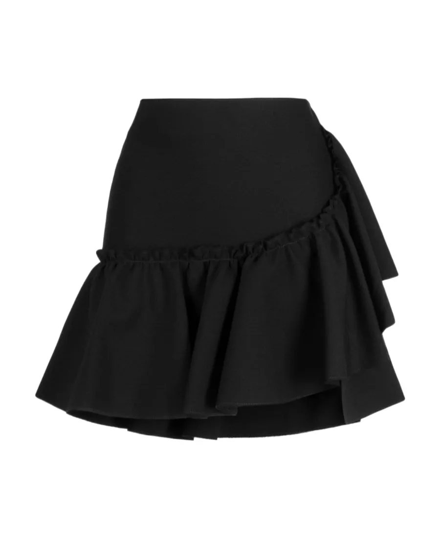 Ruffle-Detailing High-Waist Skirt