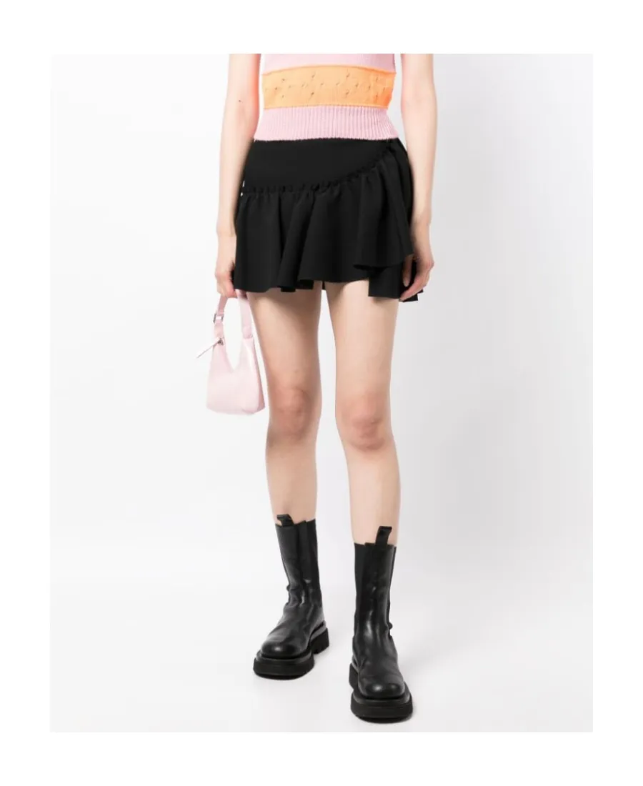 Ruffle-Detailing High-Waist Skirt