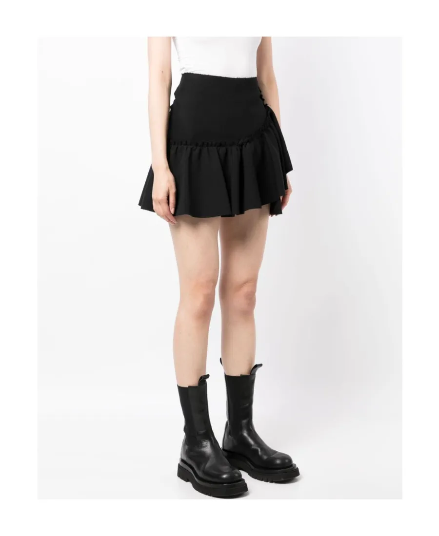 Ruffle-Detailing High-Waist Skirt