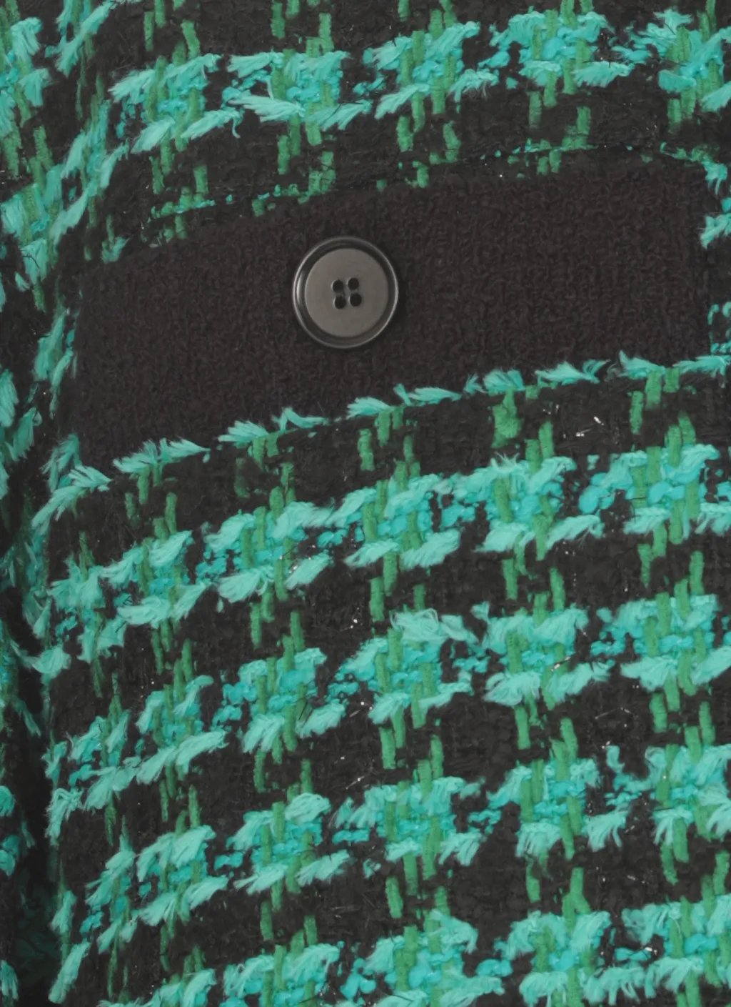 Houndstooth-Pattern Tweed Cardi-Coat