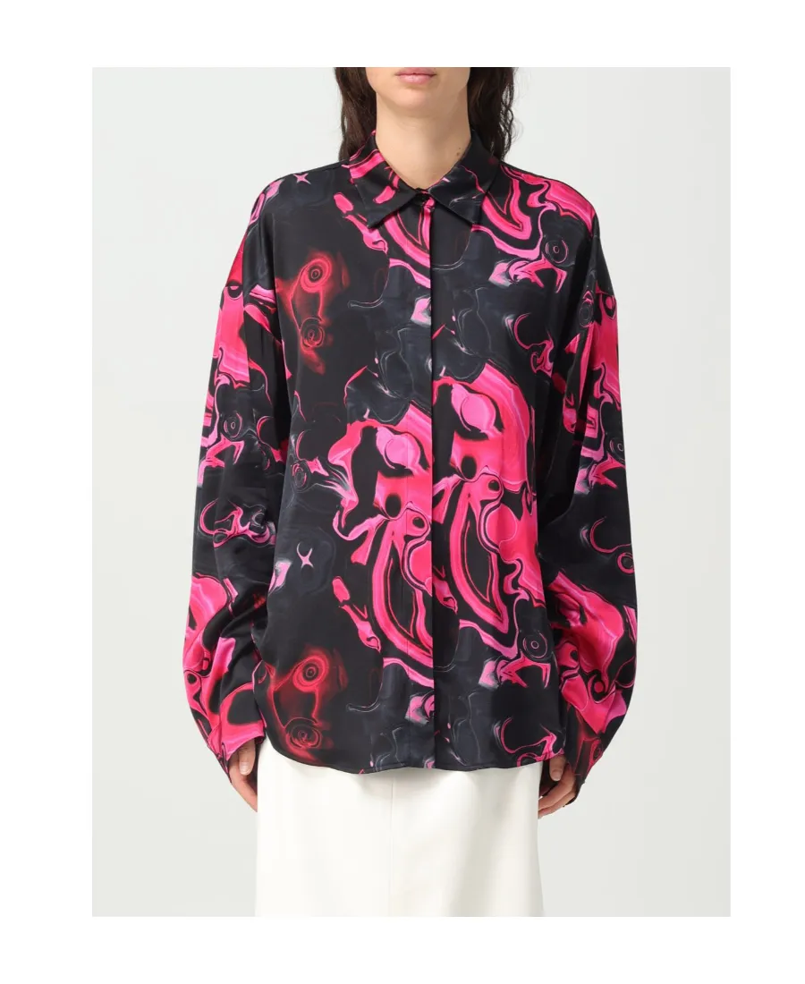 Allover Graphic Printed Long-Sleeved Shirt
