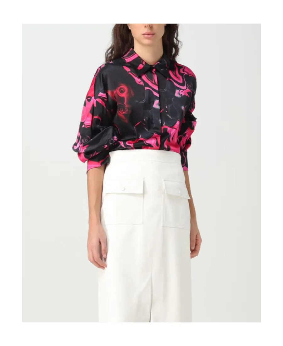 Allover Graphic Printed Long-Sleeved Shirt