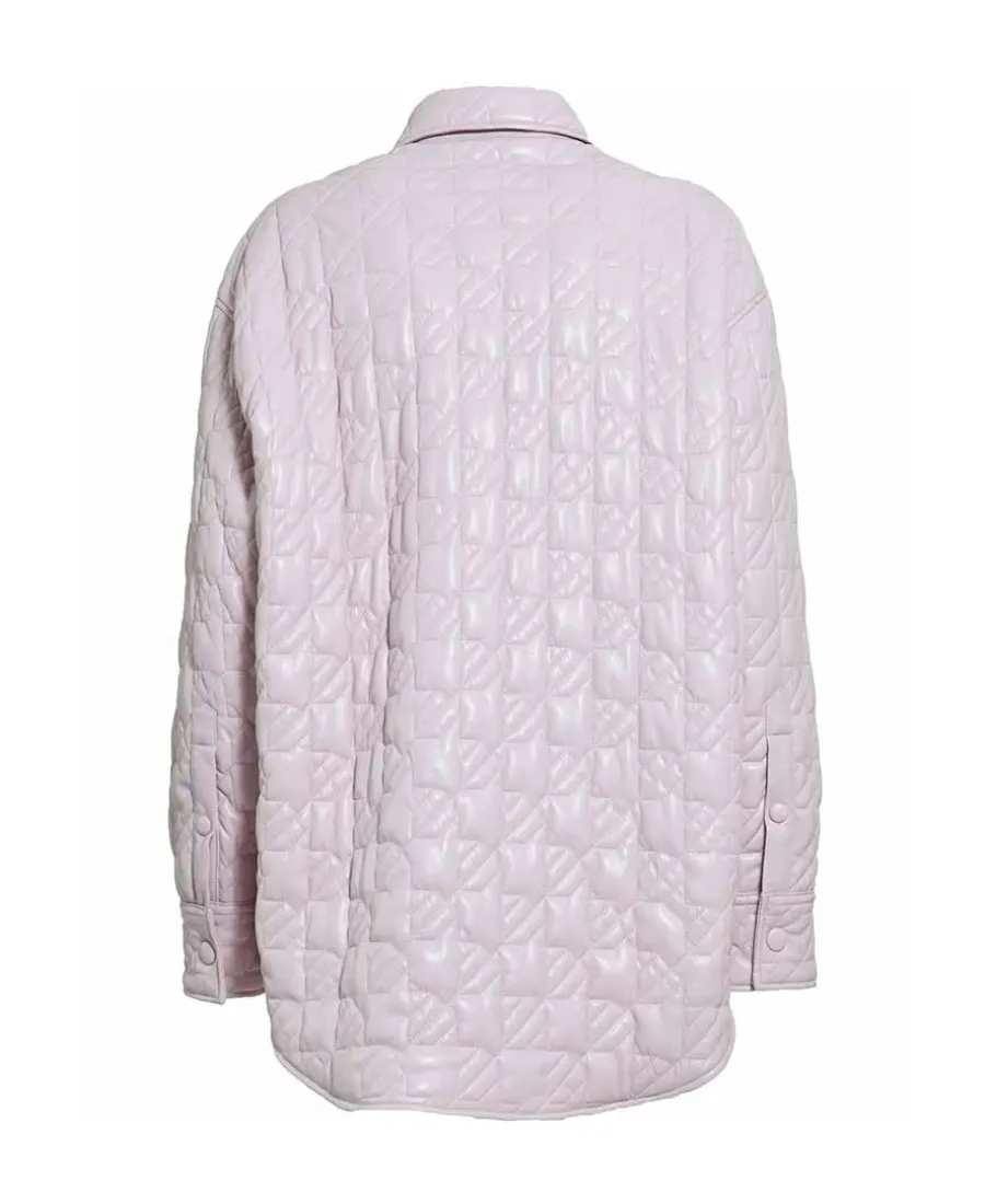 Diamond Press-Stud Fastened Quilted Jacket
