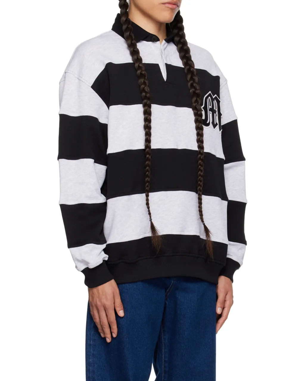 Striped Long Sleeve Polo Shirt