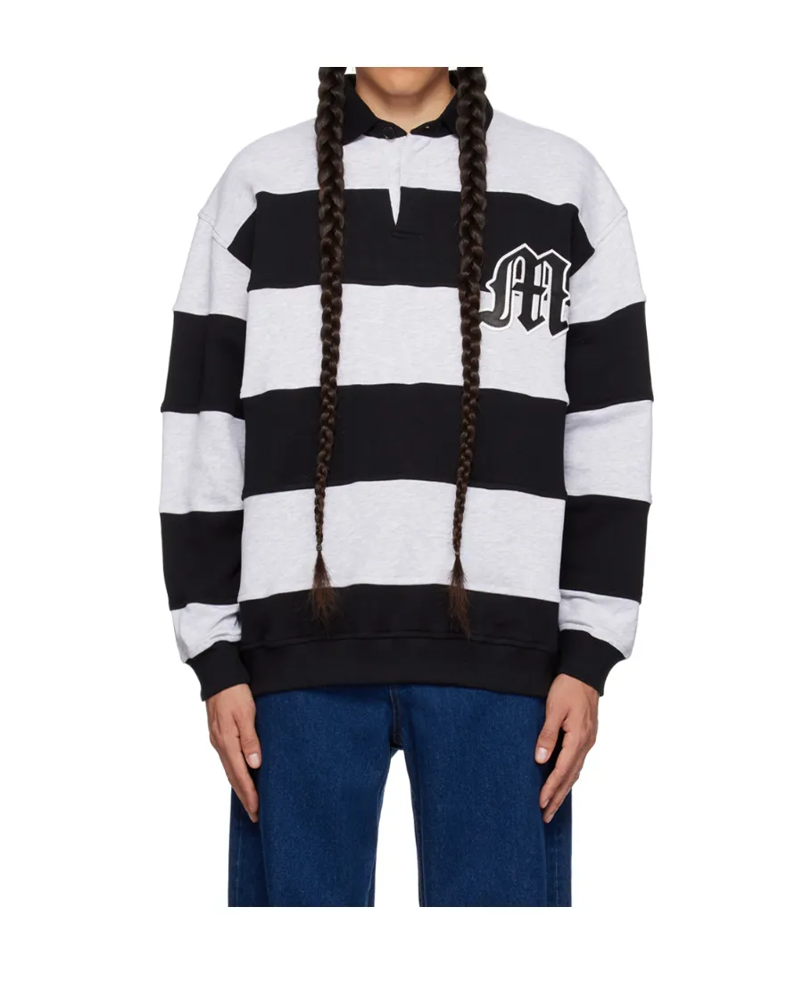 Striped Long Sleeve Polo Shirt