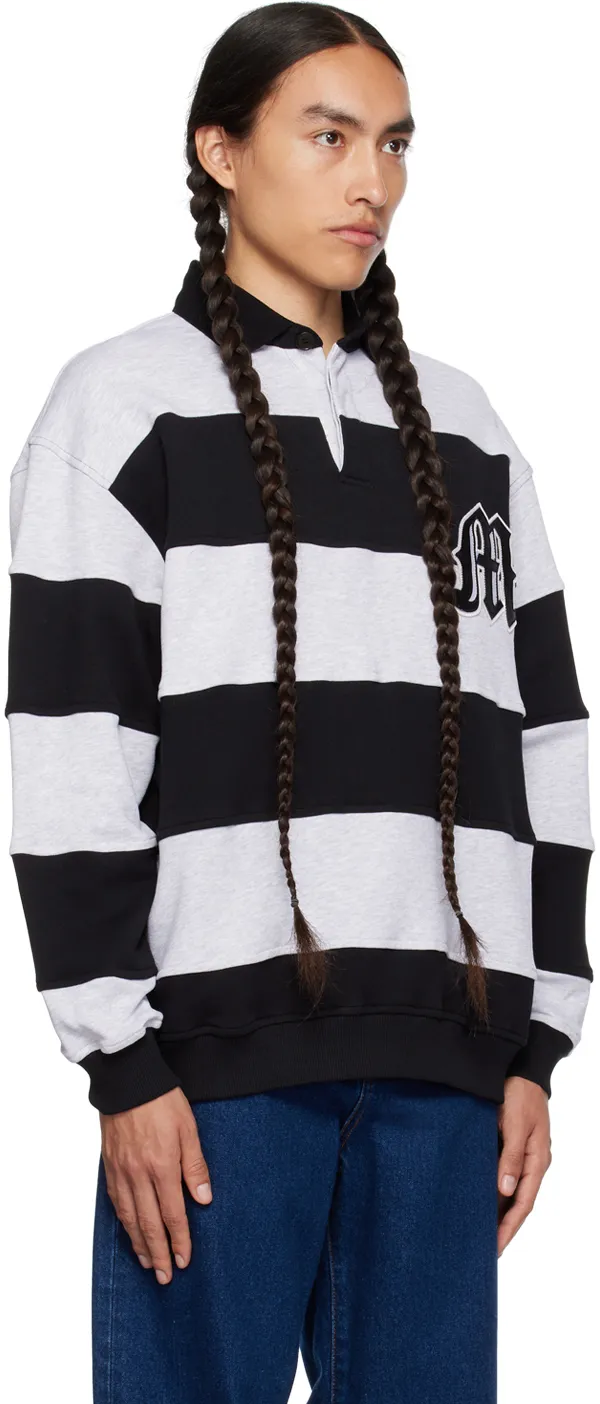 Striped Long Sleeve Polo Shirt