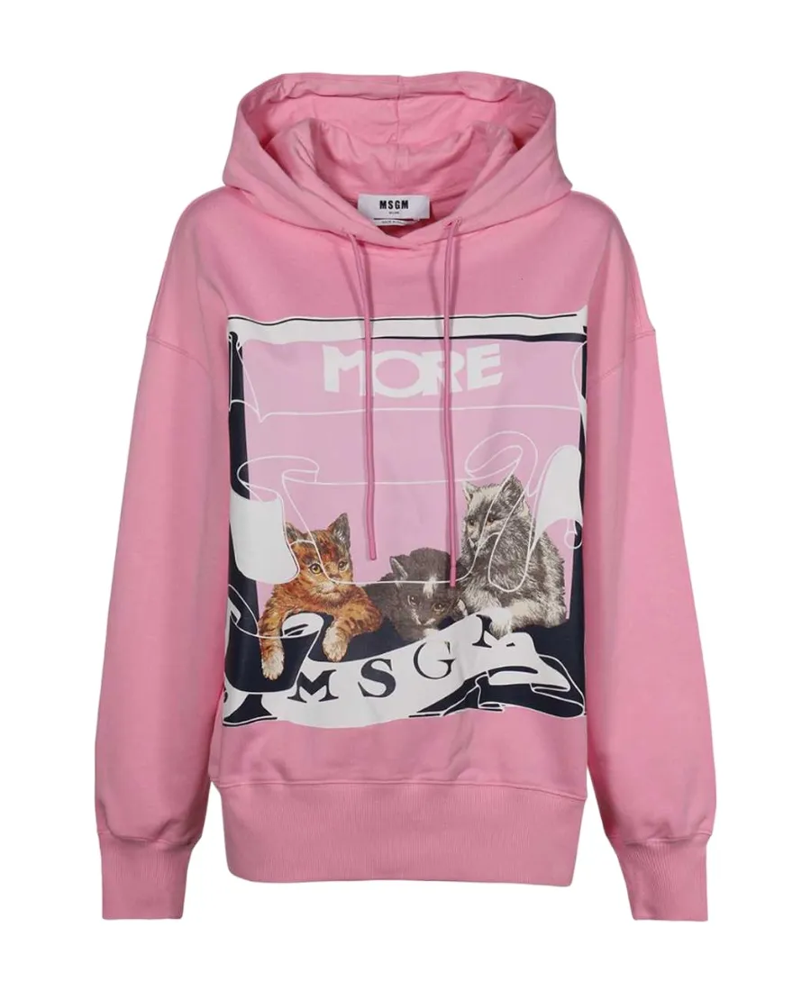 Cat-Print Hoodie