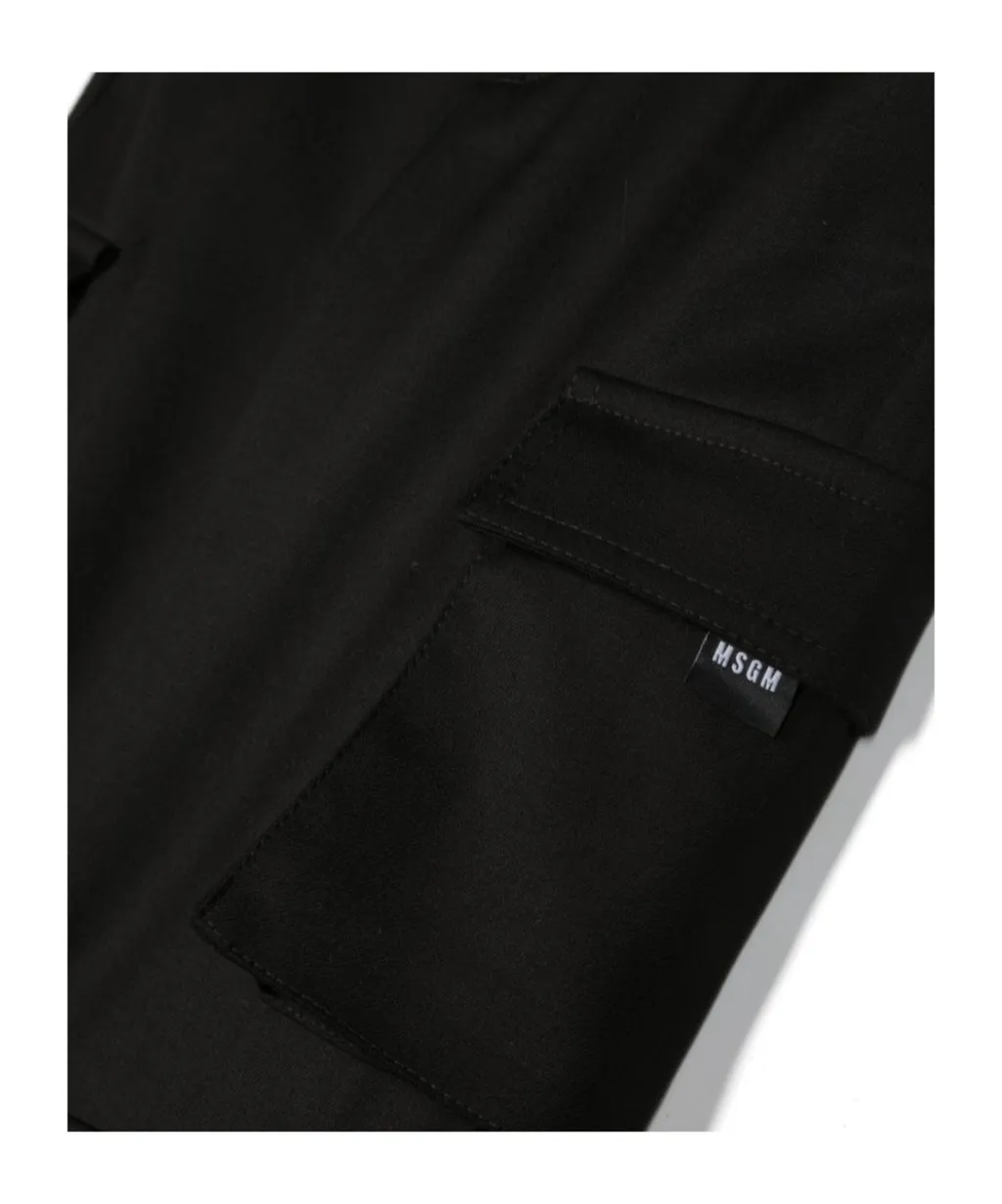Multi-Pocket Straight-Leg Trousers