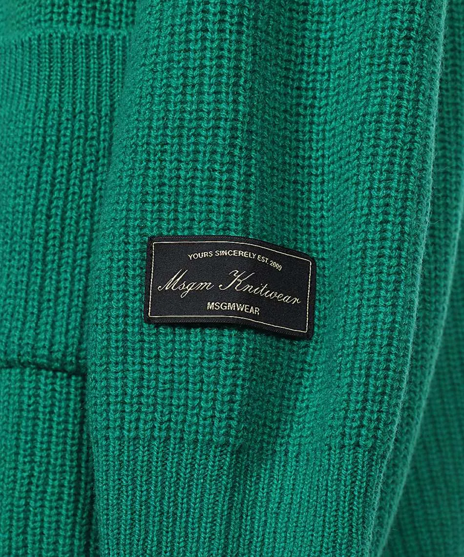 Logo Patch Knitted Cardigan