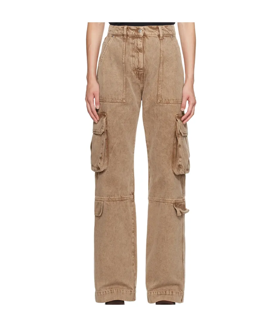 Cargo-Pocket Straight-Leg Jeans