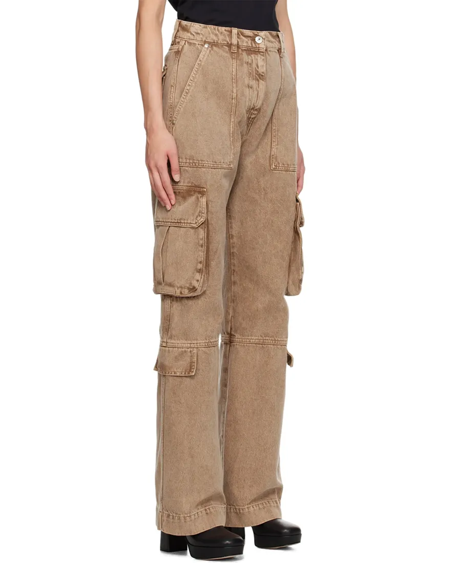 Cargo-Pocket Straight-Leg Jeans