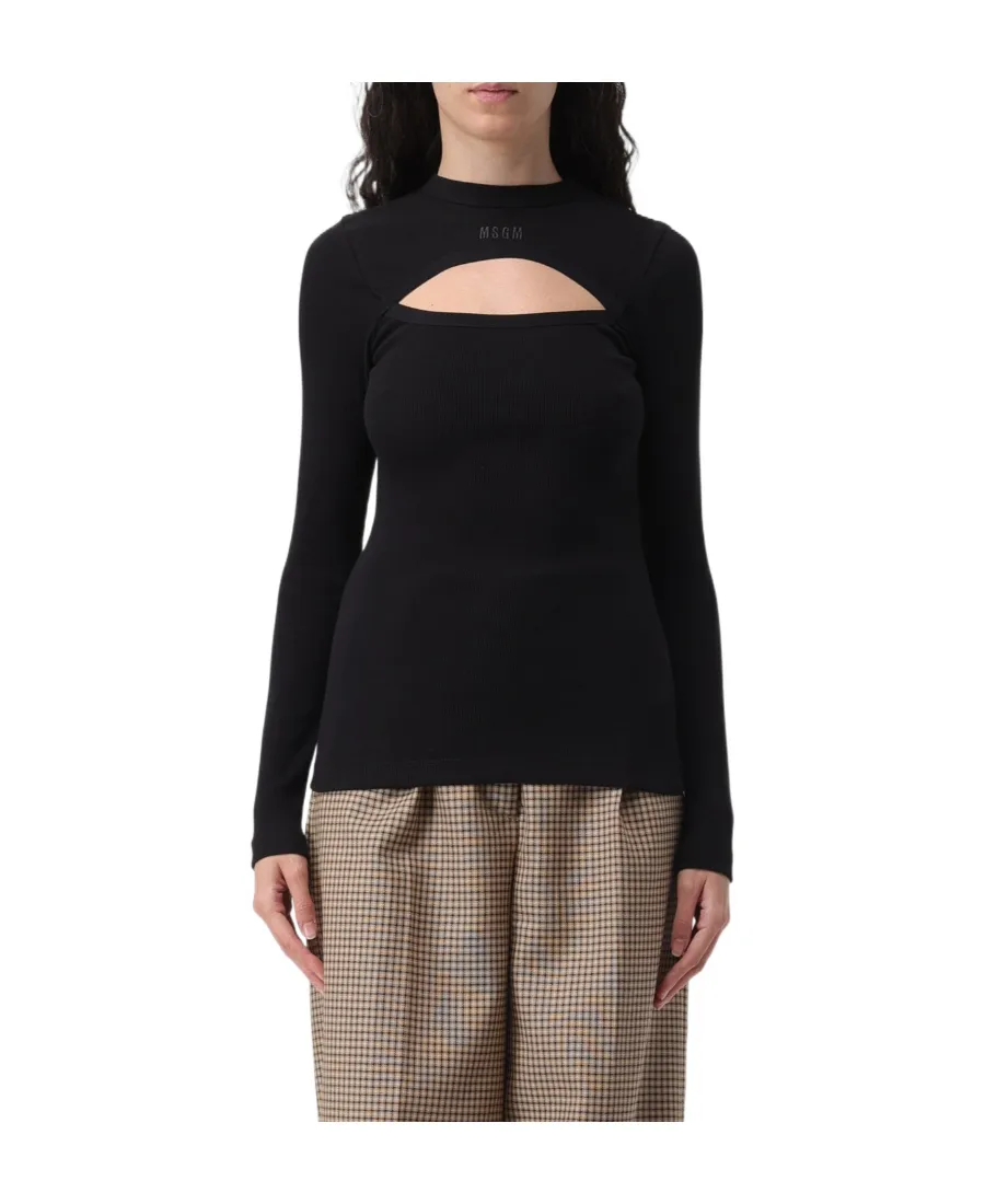 Logo-Embroidered Ribbed-Knit Top