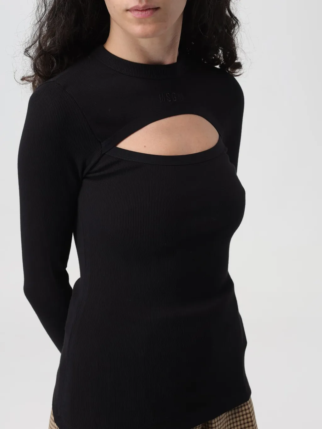 Logo-Embroidered Ribbed-Knit Top