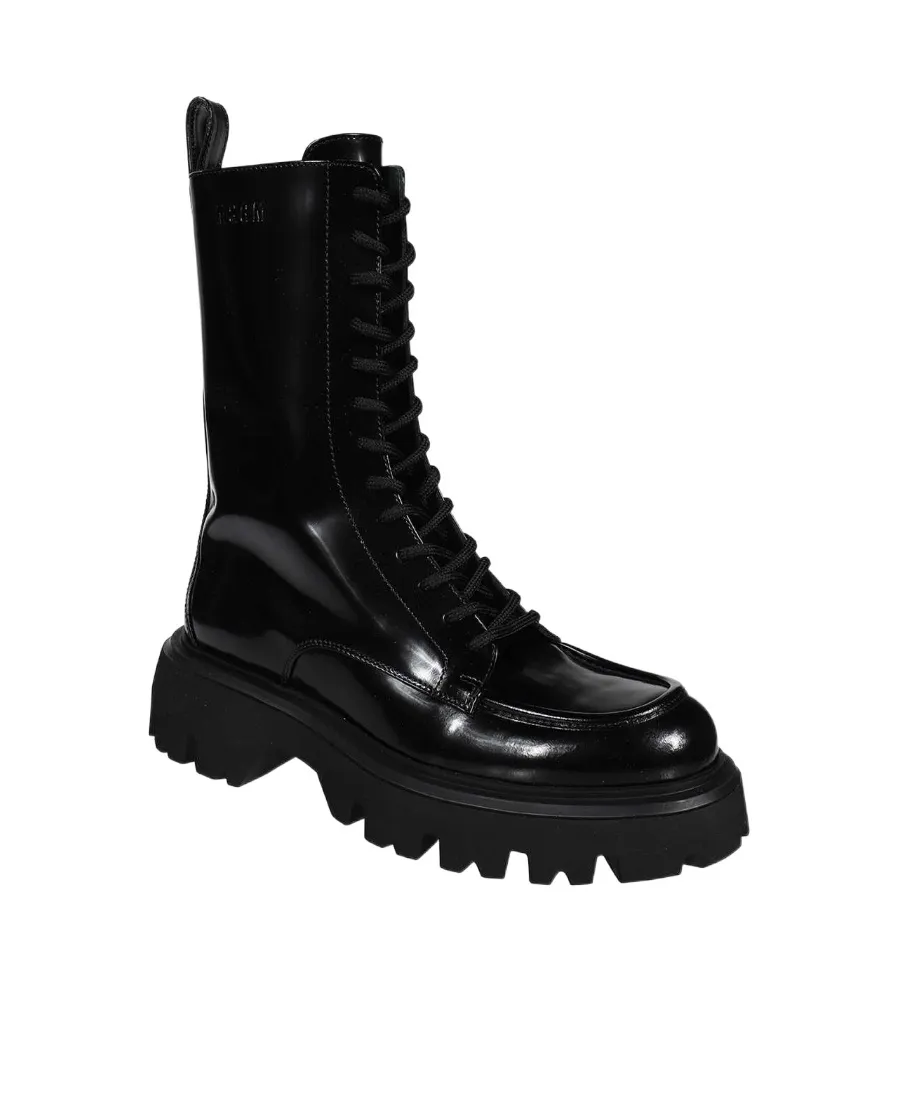 Lace-Up Ankle-High Boots
