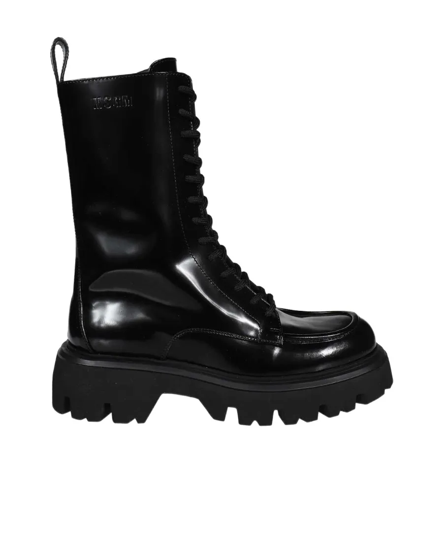 Lace-Up Ankle-High Boots
