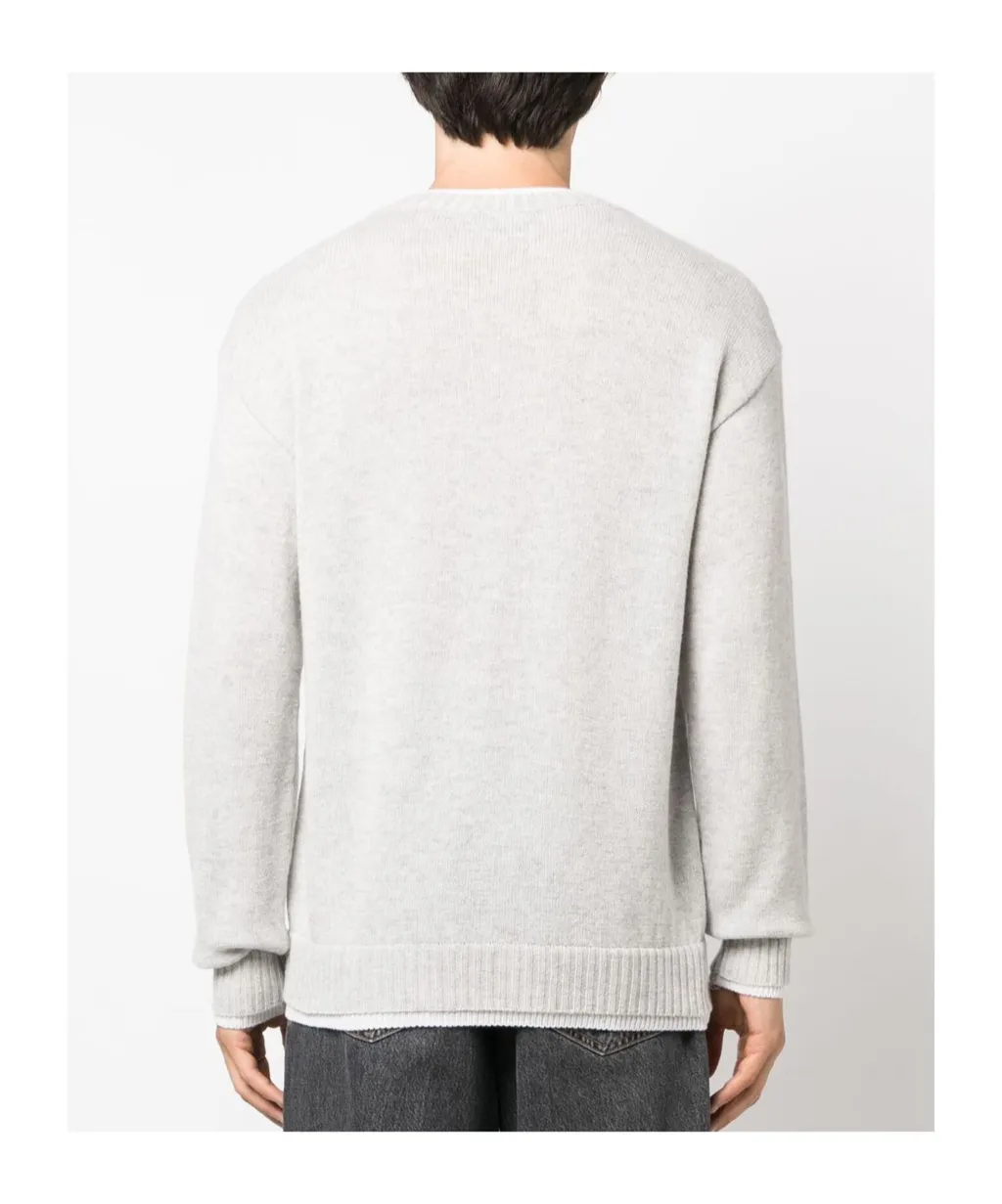 Logo Embroidered Knitted Jumper