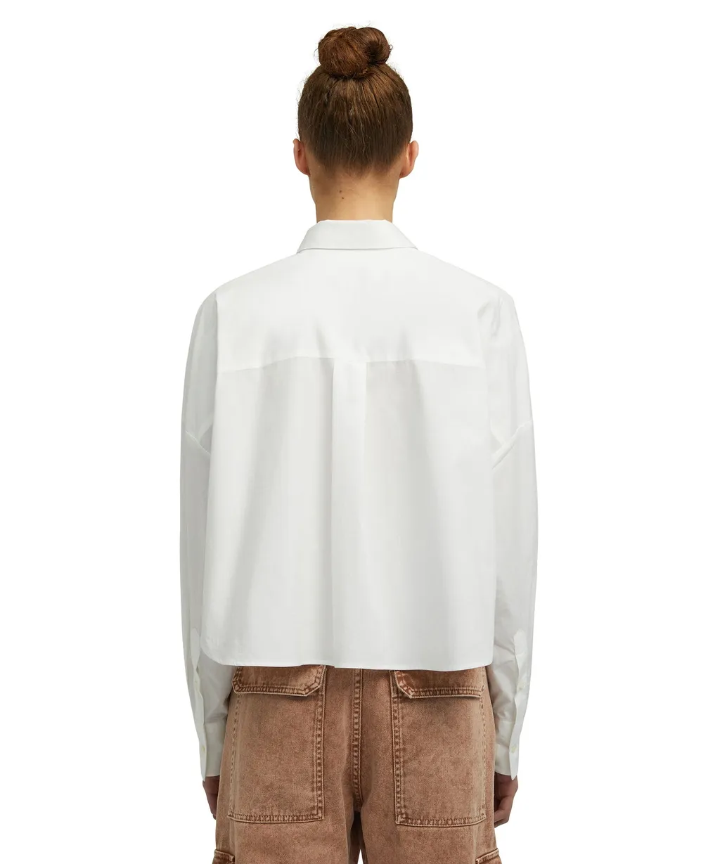 Sequin-Embellished Cat Cotton Shirt