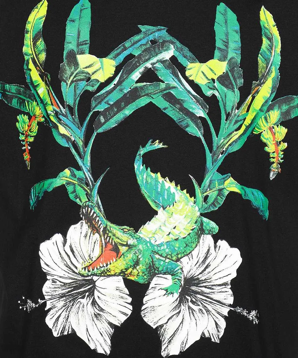 Crocodile-Print Cotton T-Shirt