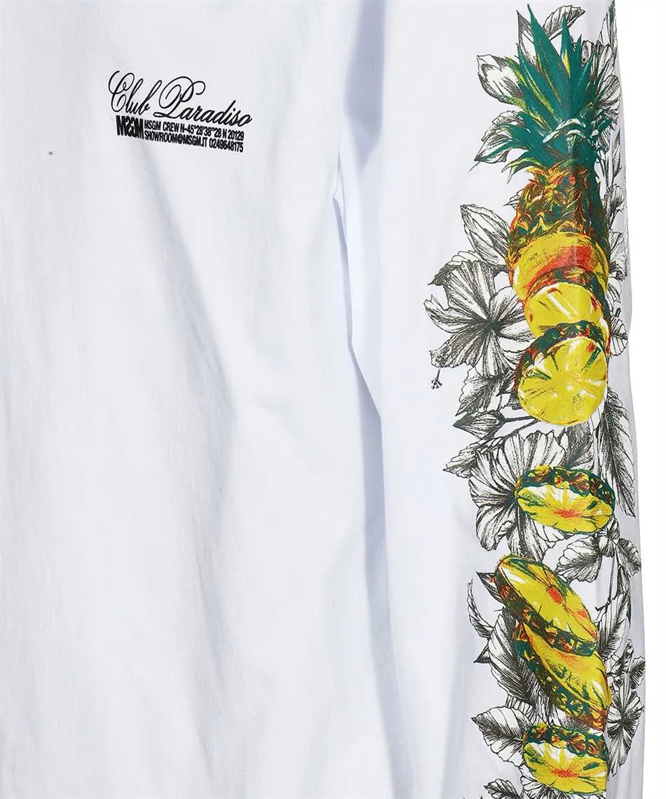 Long-Sleeve Fruit-Print T-Shirt