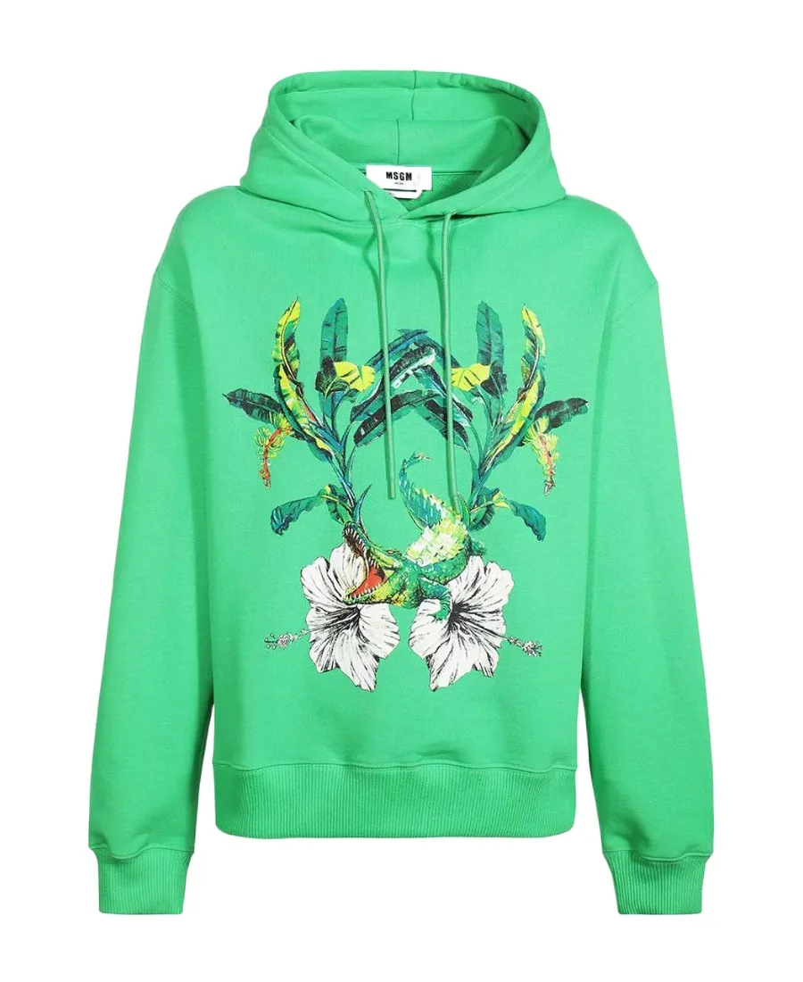 Floral-Print Hoodie