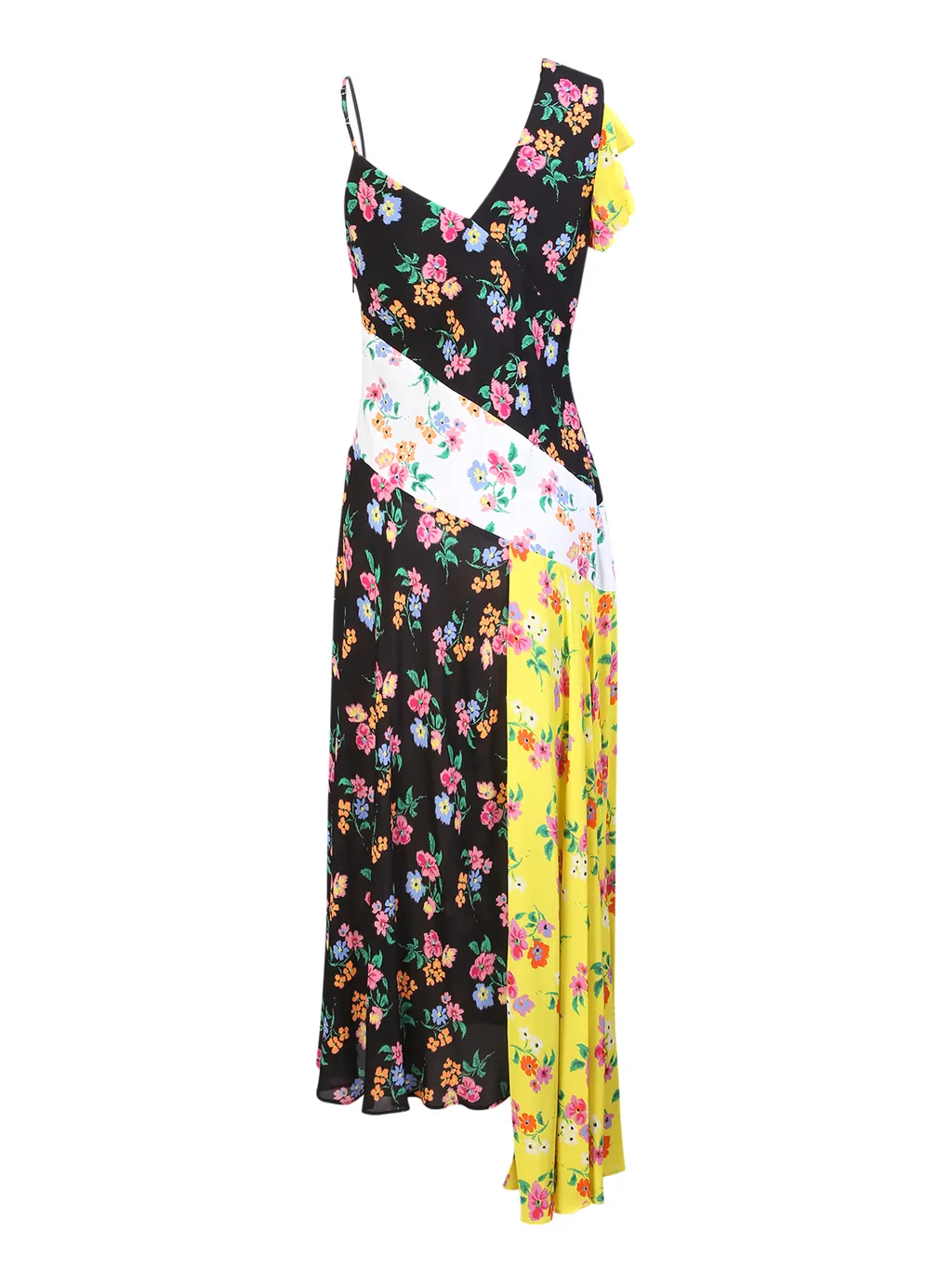 Allover Printed Asymmetric Hem Dress