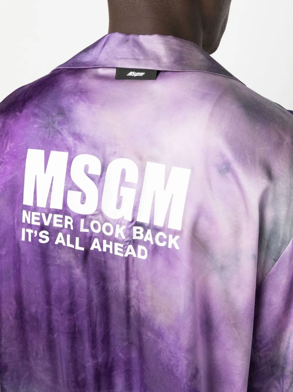 Logo Printed Collared Button-Up Shirt