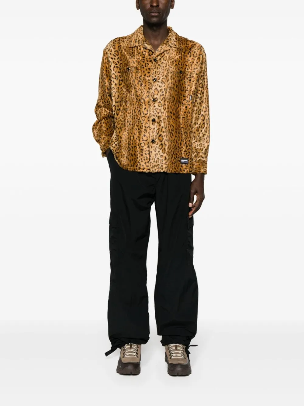 Straight-Leg Drawstring Ankles Ripstop Cargo Trousers