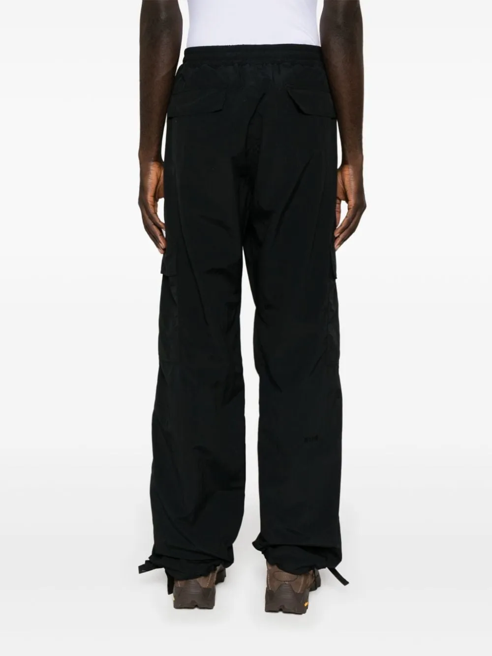 Straight-Leg Drawstring Ankles Ripstop Cargo Trousers