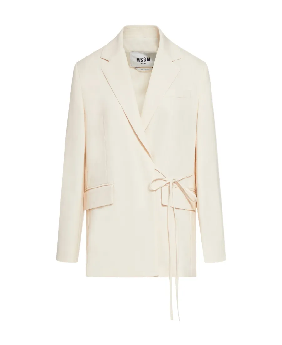 Lace-Up Tailored Blazer