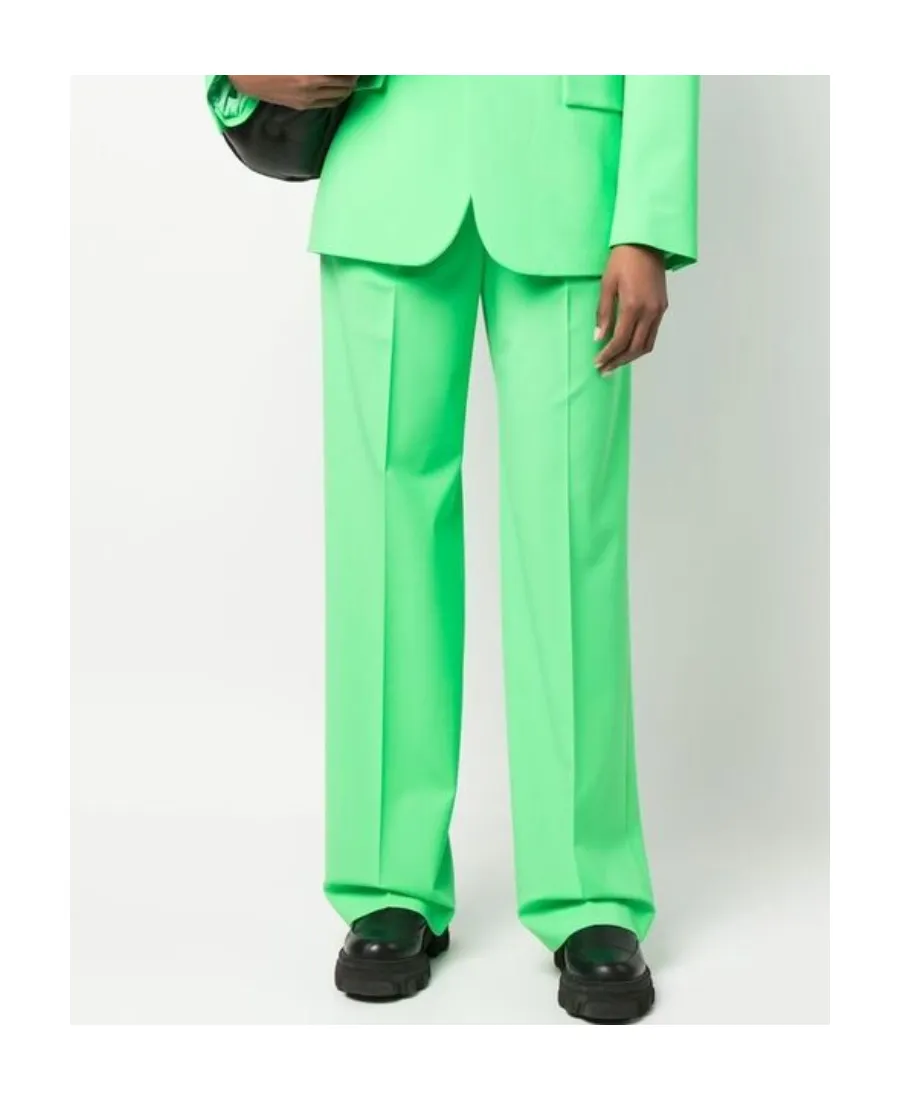 High-Waist Straight-Leg Tailored Trousers