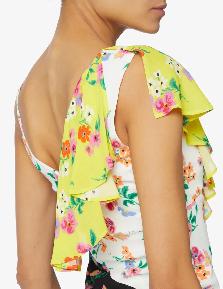 Floral-Printed Asymmetric Dress