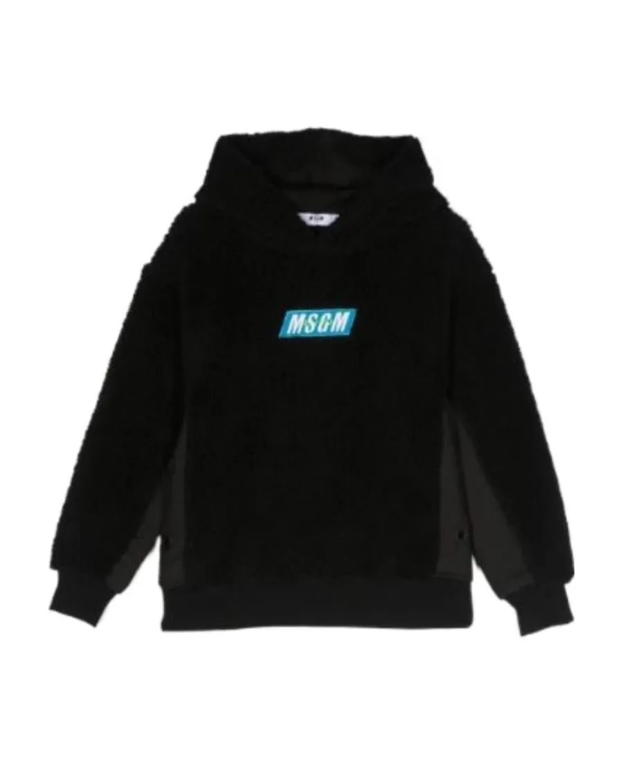 Logo-Embroidered Teddy Hoodie