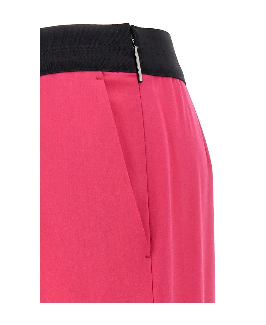 Logo-Waistband Wide-Leg Trousers