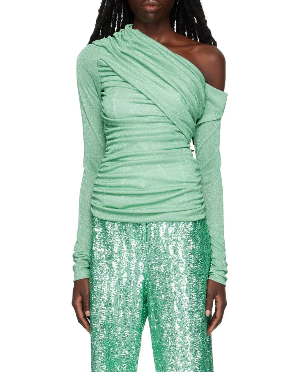 One-Shoulder Draped Top