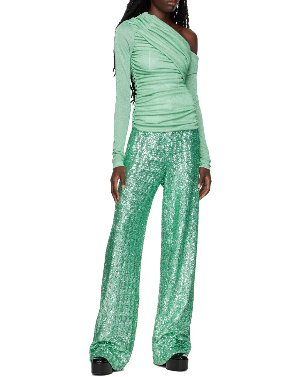 One-Shoulder Draped Top
