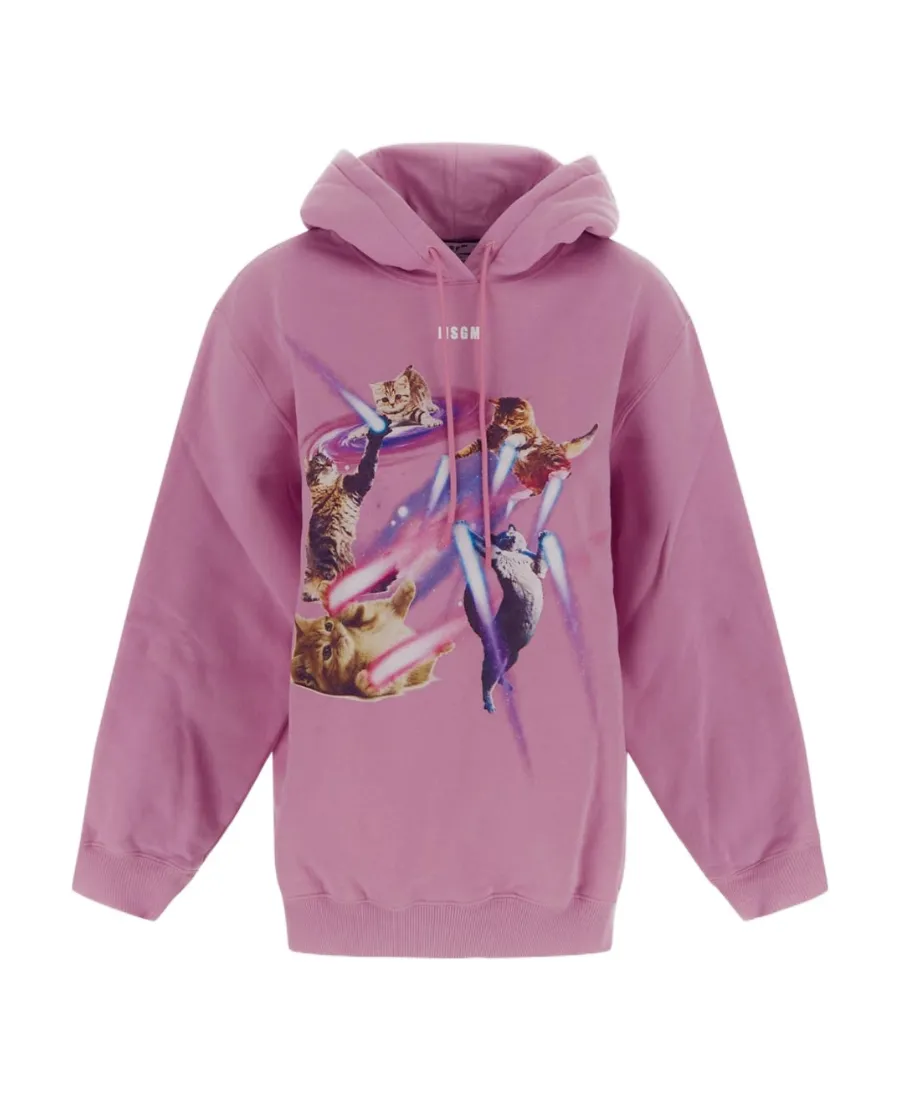 Graphic-Print Long-Sleeve Hoodie