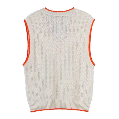 V-Neck Knit Vest
