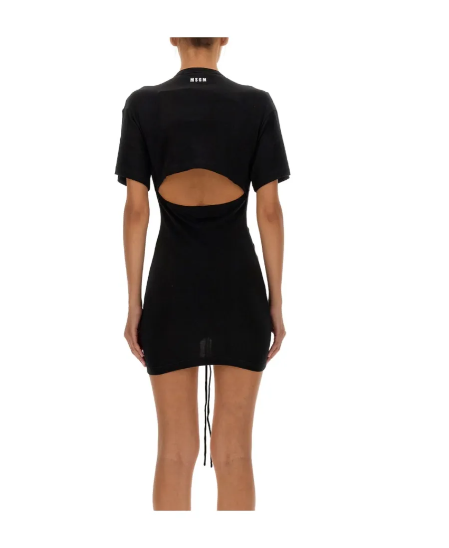 Cutout Ruched T-Shirt Dress