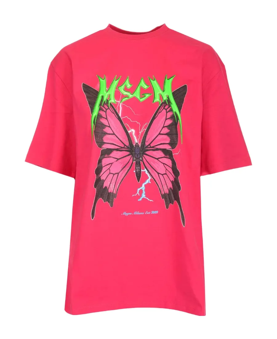 Butterfly Printed Big Profile T-Shirt