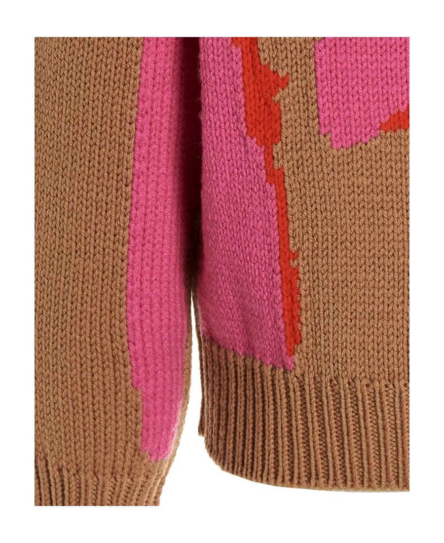 Logo-Print Knit Cardigan
