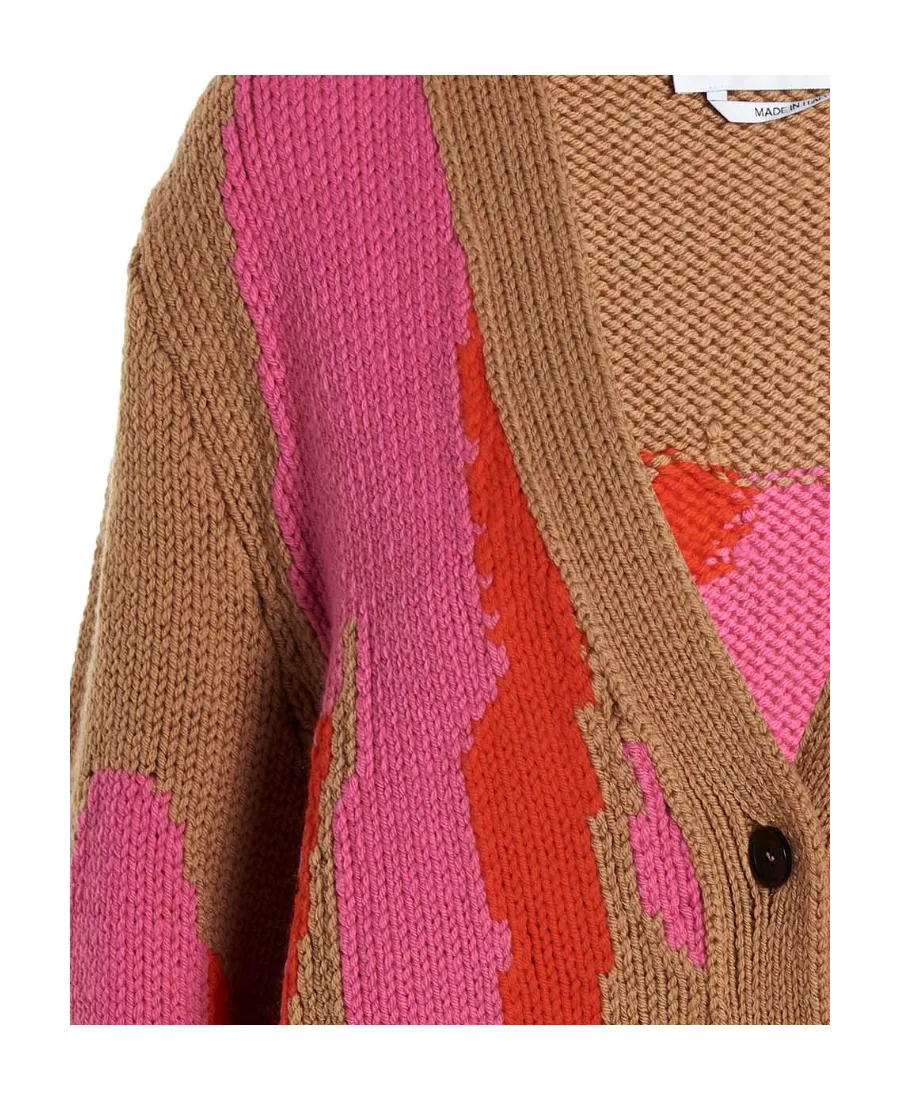 Logo-Print Knit Cardigan