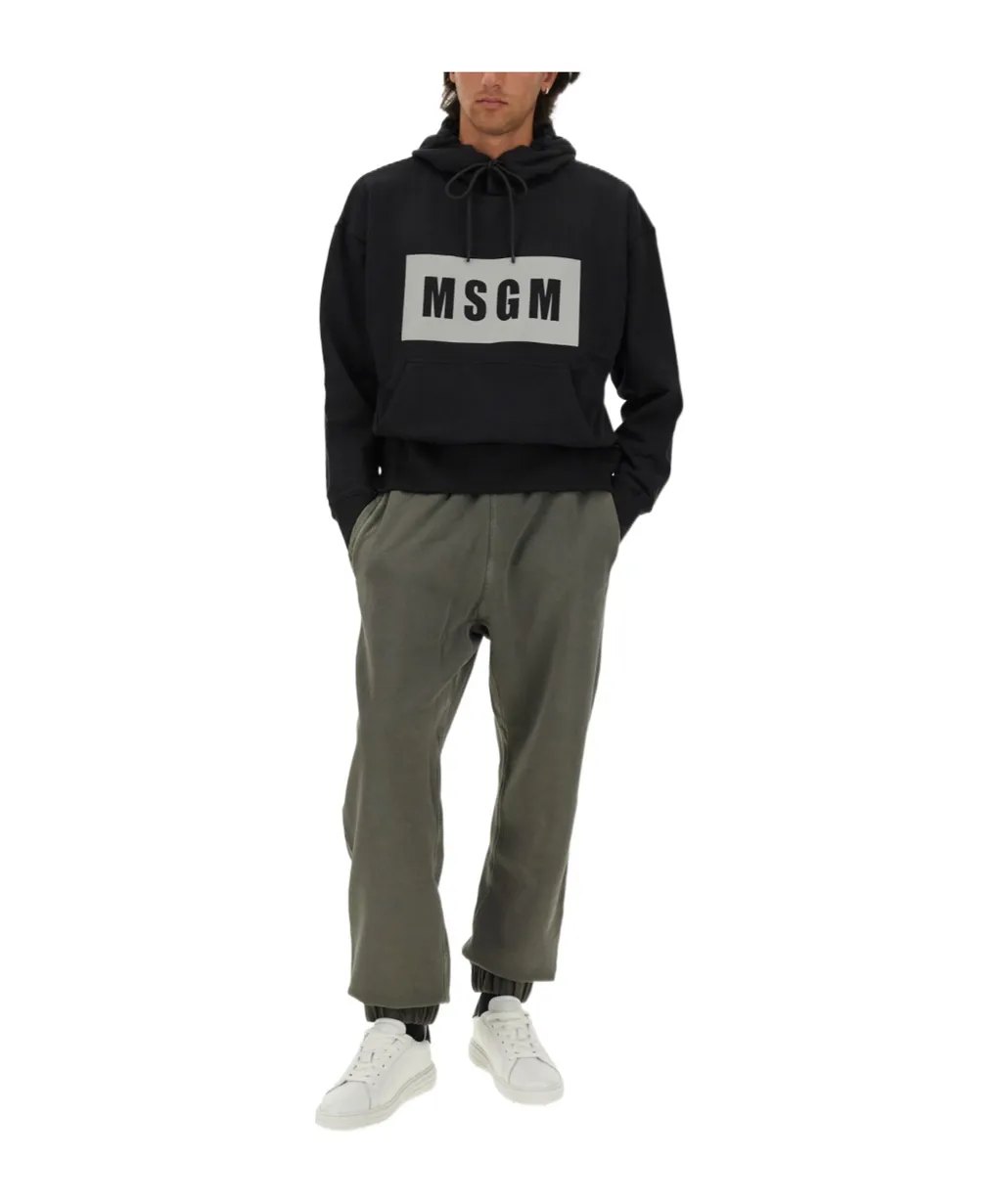 Logo Printed Drawstring Hoodie