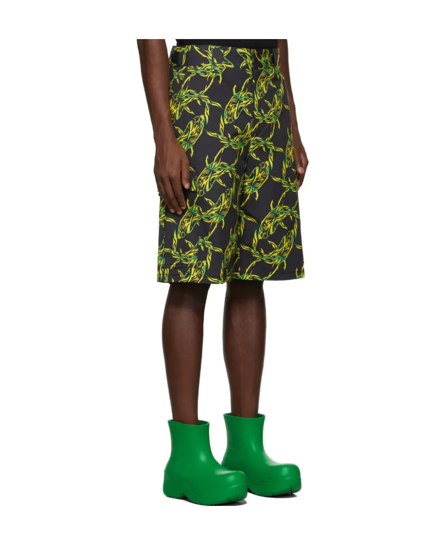 Shark-Print Cargo Shorts